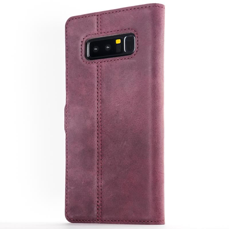Vintage Plum Leather Wallet - Samsung Galaxy Note 8 - Snakehive