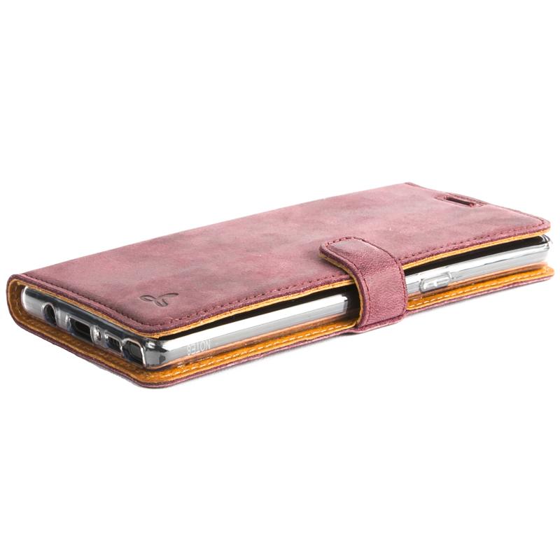 Vintage Plum Leather Wallet - Samsung Galaxy Note 8 - Snakehive