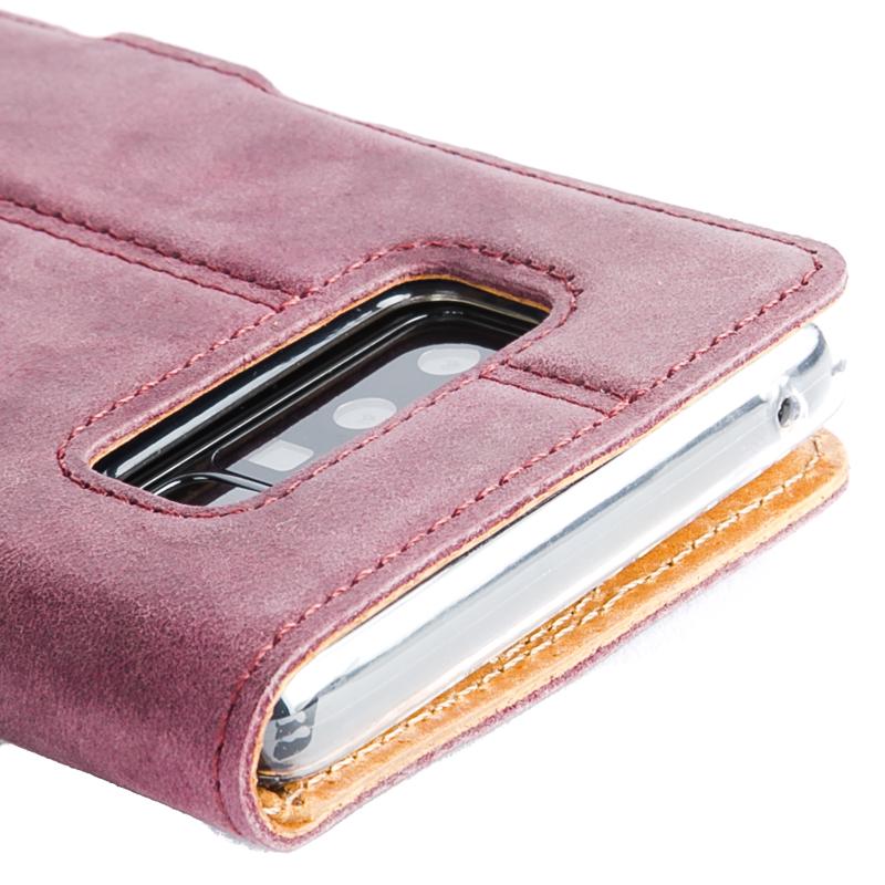 Vintage Plum Leather Wallet - Samsung Galaxy Note 8 - Snakehive