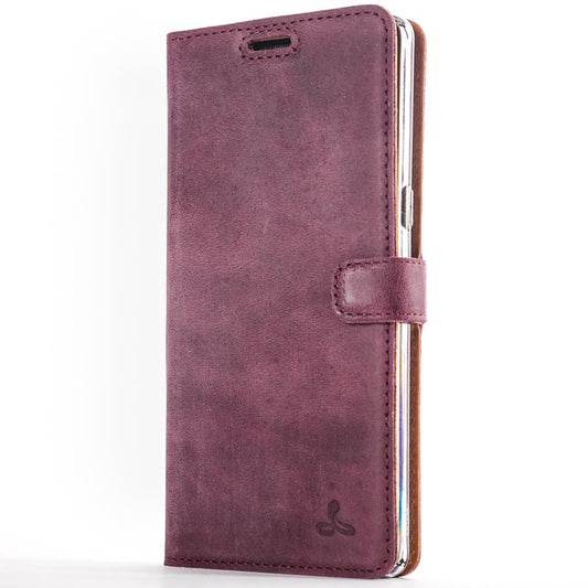 Vintage Plum Leather Wallet - Samsung Galaxy Note 8 - Snakehive
