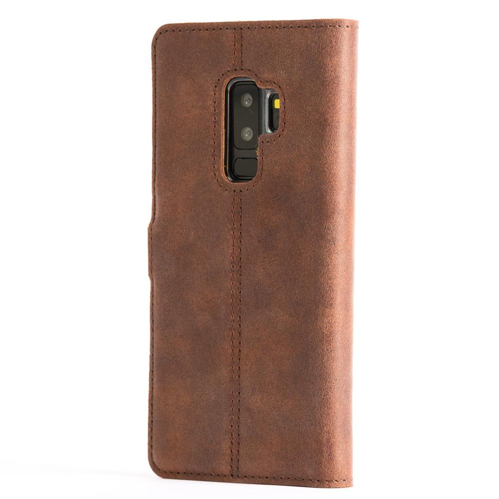 Vintage Chestnut Brown Leather Wallet - Samsung Galaxy S9 Plus - Snakehive