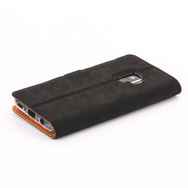 Vintage Black Leather Wallet - Samsung Galaxy S9 - Snakehive