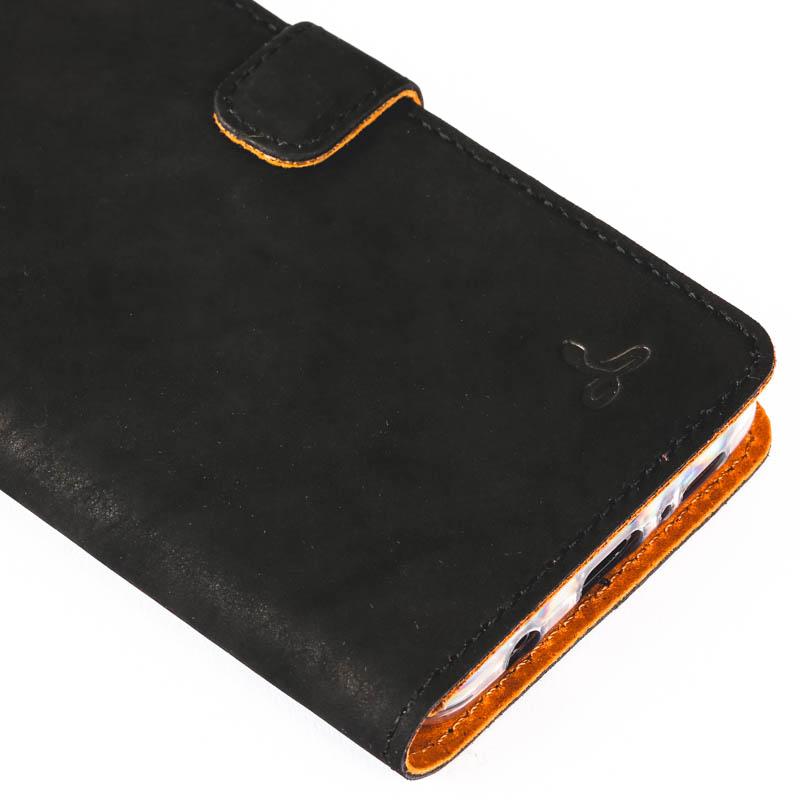 Vintage Black Leather Wallet - Samsung Galaxy S9 - Snakehive