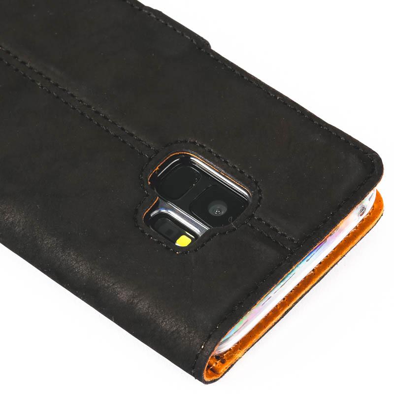 Vintage Black Leather Wallet - Samsung Galaxy S9 - Snakehive