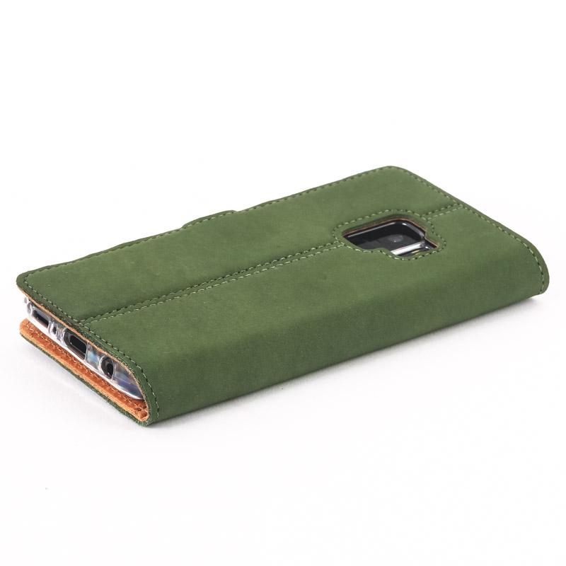 Vintage Bottle Green Leather Wallet - Samsung Galaxy S9 - Snakehive