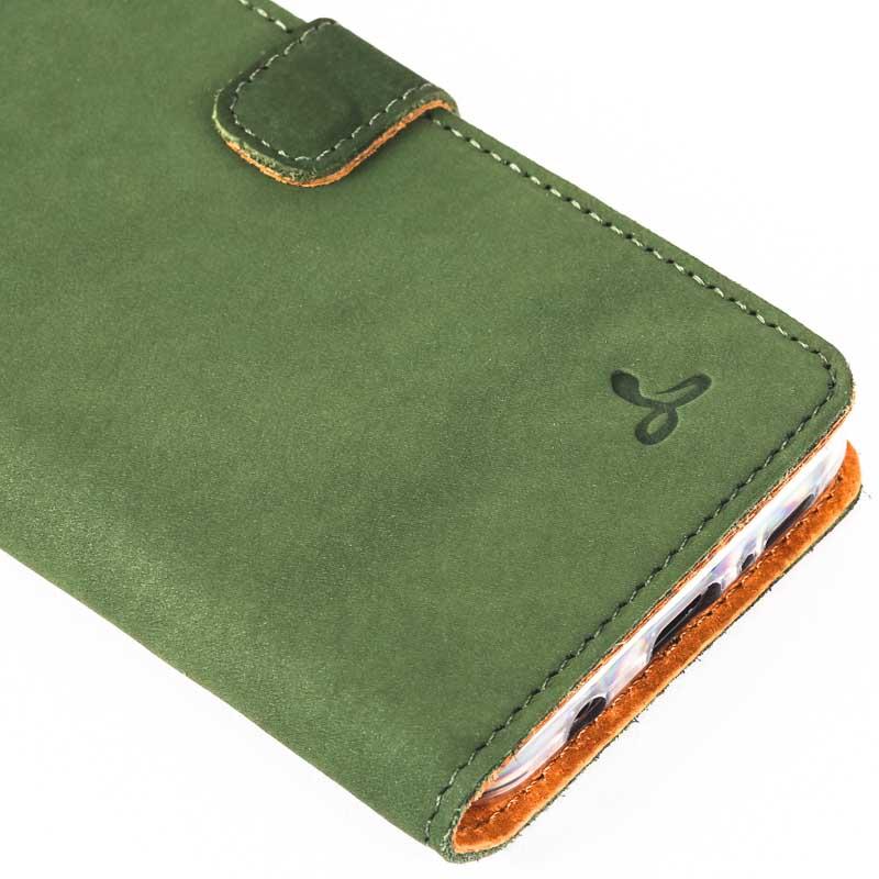 Vintage Bottle Green Leather Wallet - Samsung Galaxy S9 - Snakehive