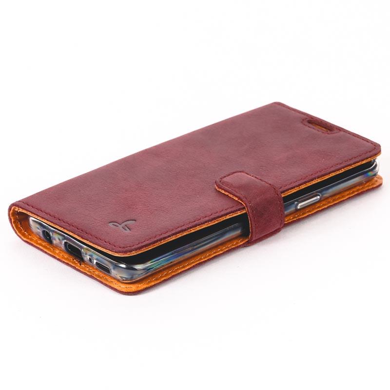 Vintage Plum Leather Wallet - Samsung Galaxy S9 - Snakehive