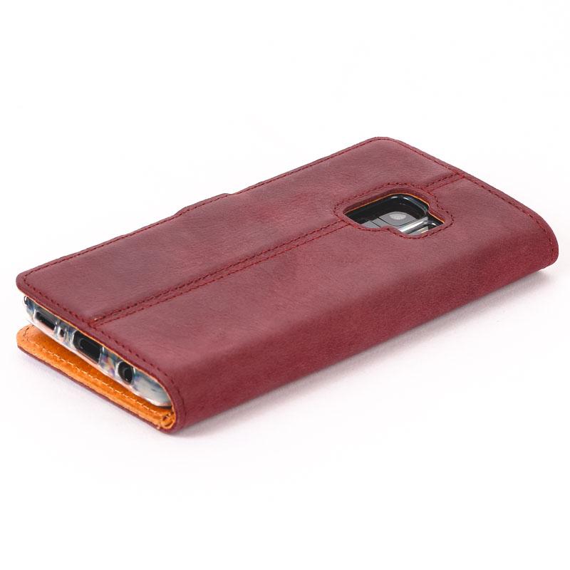 Vintage Plum Leather Wallet - Samsung Galaxy S9 - Snakehive