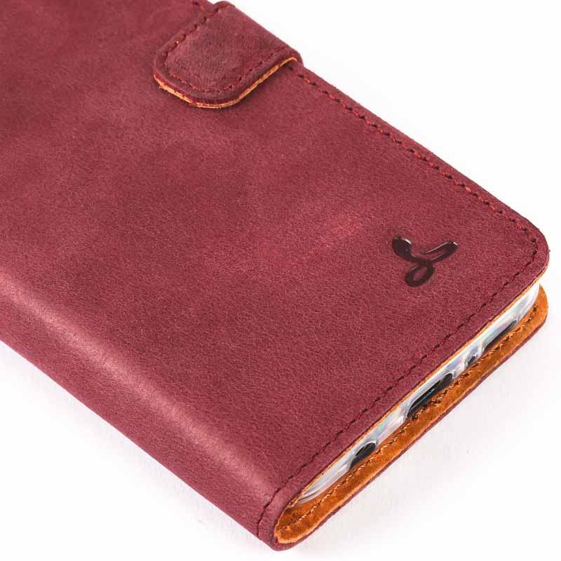 Vintage Plum Leather Wallet - Samsung Galaxy S9 - Snakehive