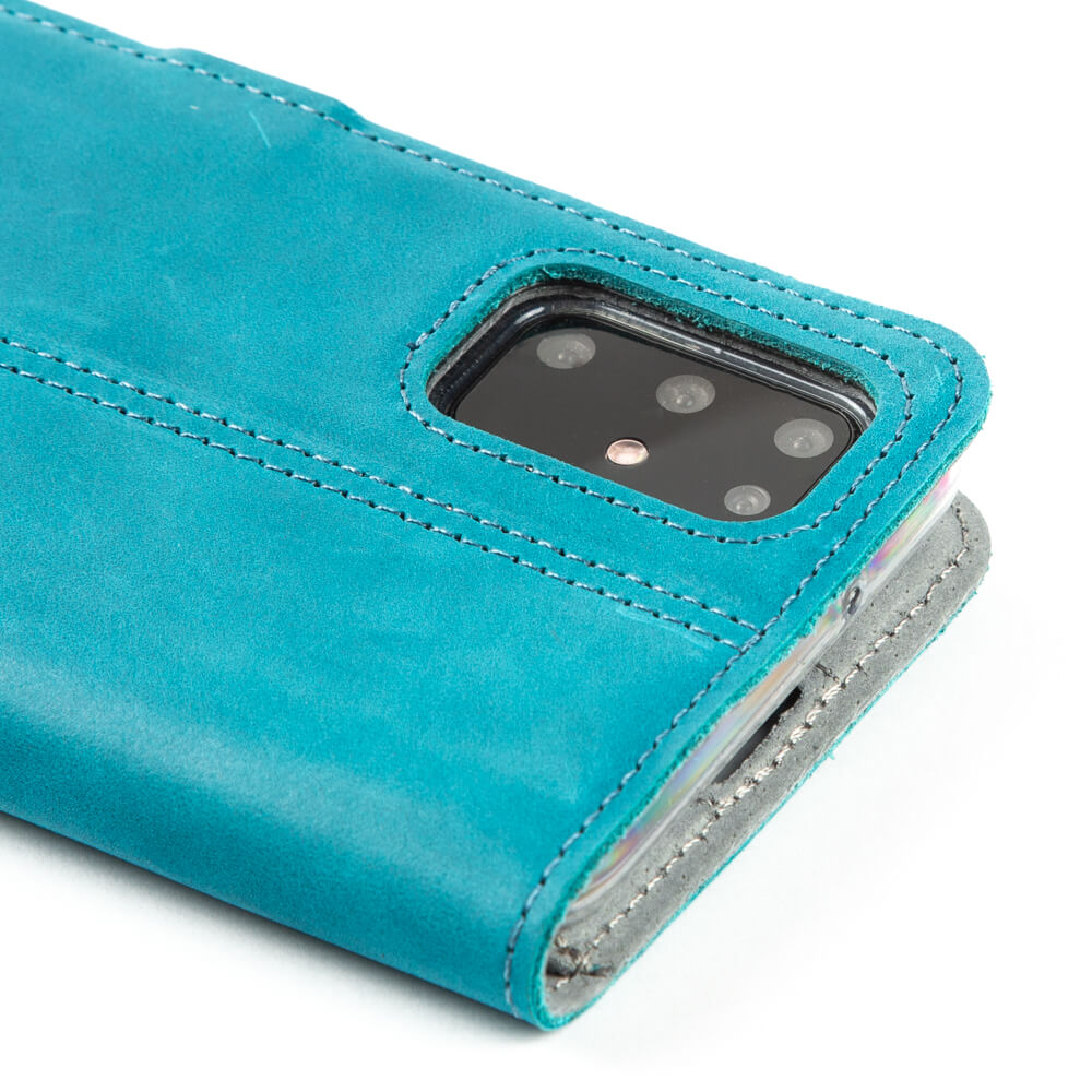 Vintage Lederhülle Türkis - Samsung Galaxy S20 Plus