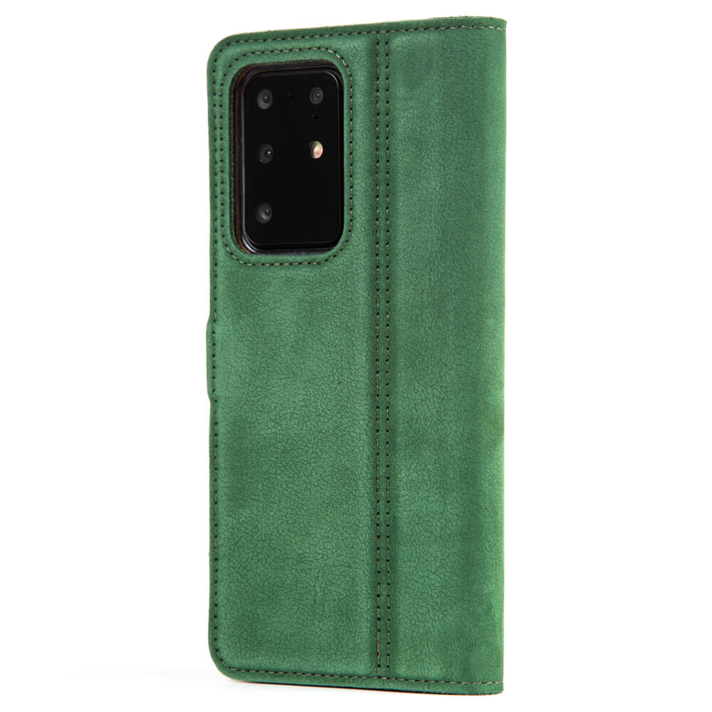 Vintage Lederhülle Grün - Samsung Galaxy S20 Ultra