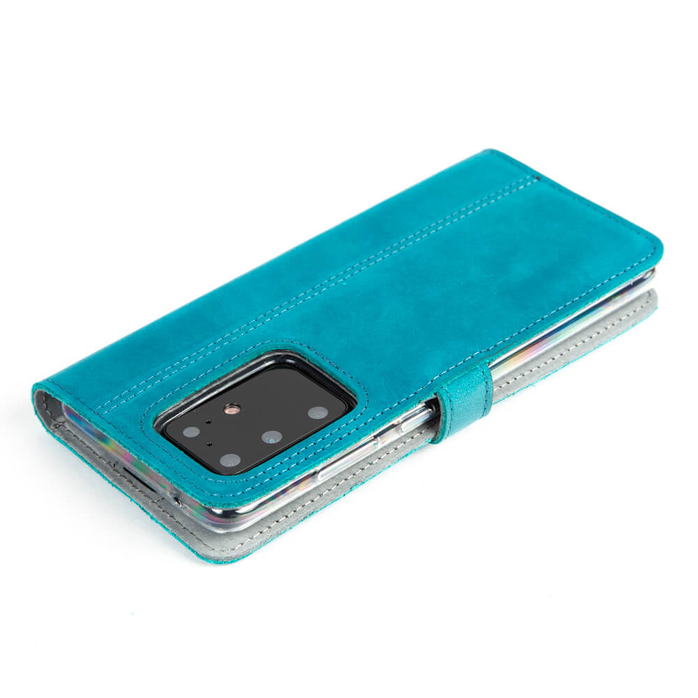Vintage Lederhülle Türkis - Samsung Galaxy S20 Ultra