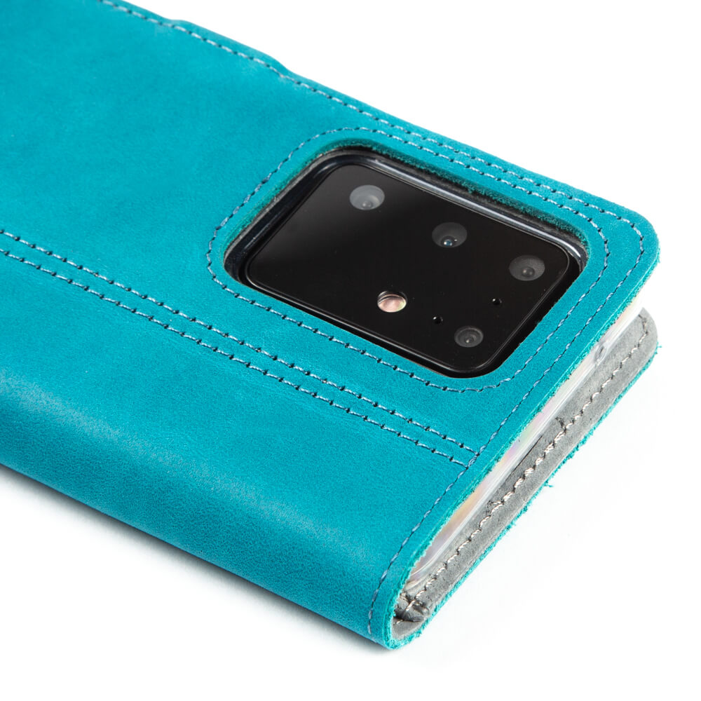 Vintage Lederhülle Türkis - Samsung Galaxy S20 Ultra