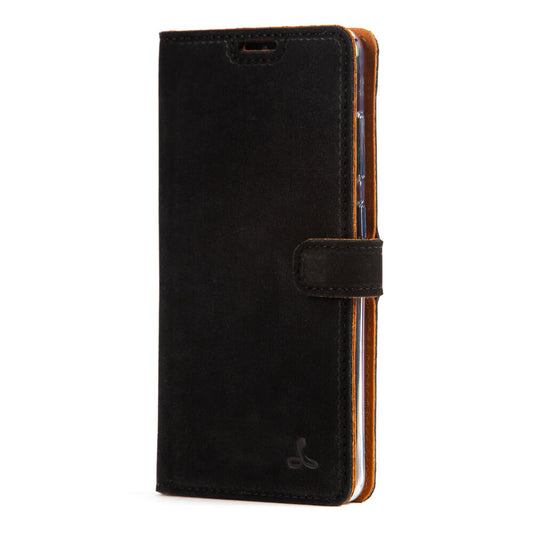 Vintage Lederhülle Schwarz - Samsung Galaxy S20 Plus