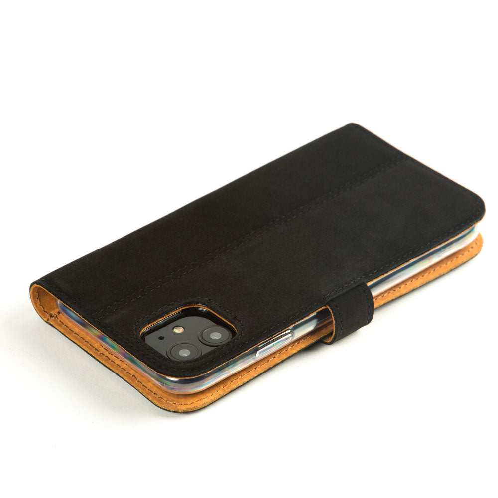 Vintage Lederhülle Schwarz - Apple iPhone 11