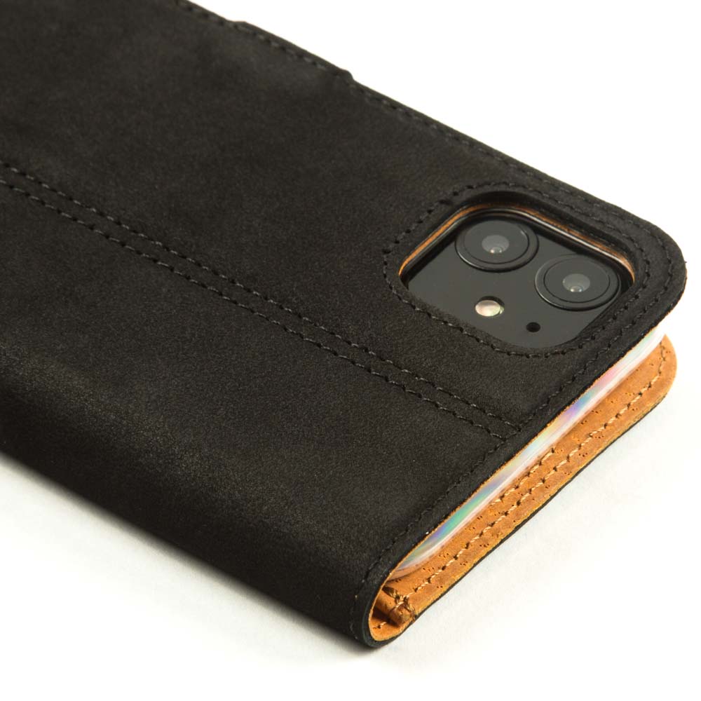 Vintage Lederhülle Schwarz - Apple iPhone 11