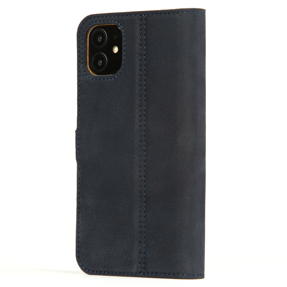 Vintage Lederhülle Marine Blau - Apple iPhone 11