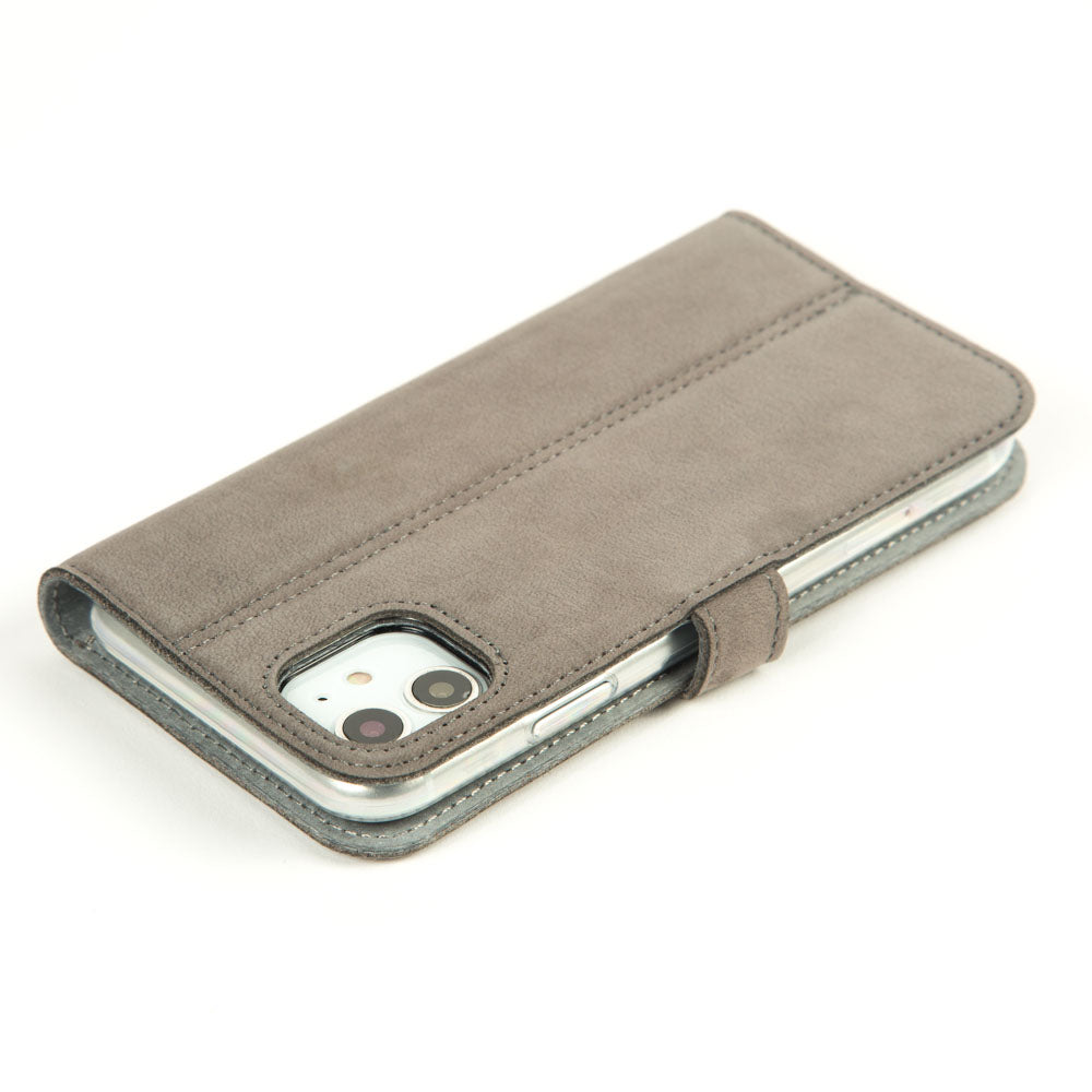 Vintage Lederhülle Grau - Apple iPhone 11