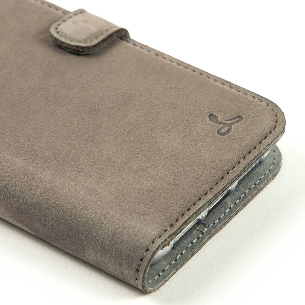 Vintage Lederhülle Grau - Apple iPhone 11