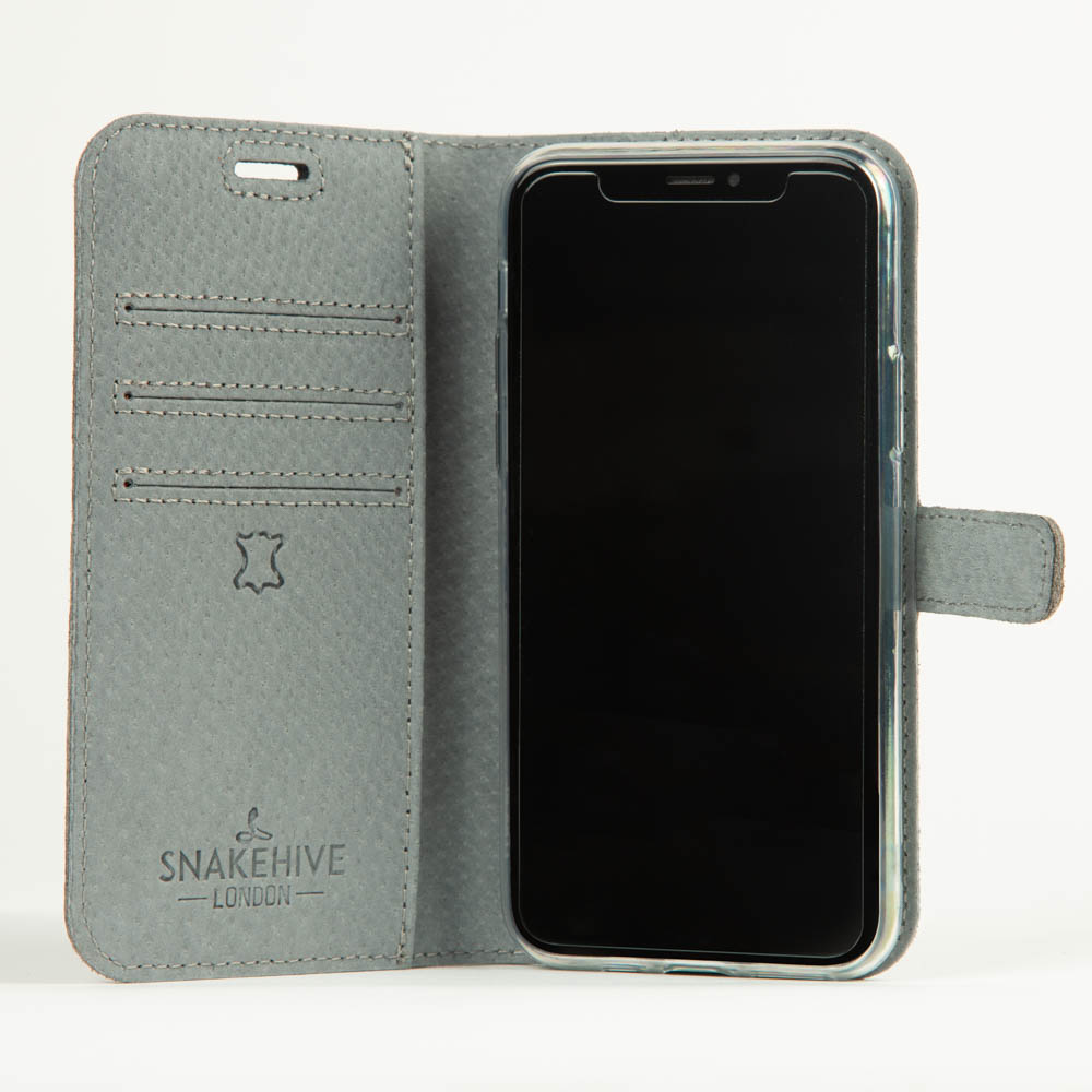 Vintage Lederhülle Grau - Apple iPhone 11
