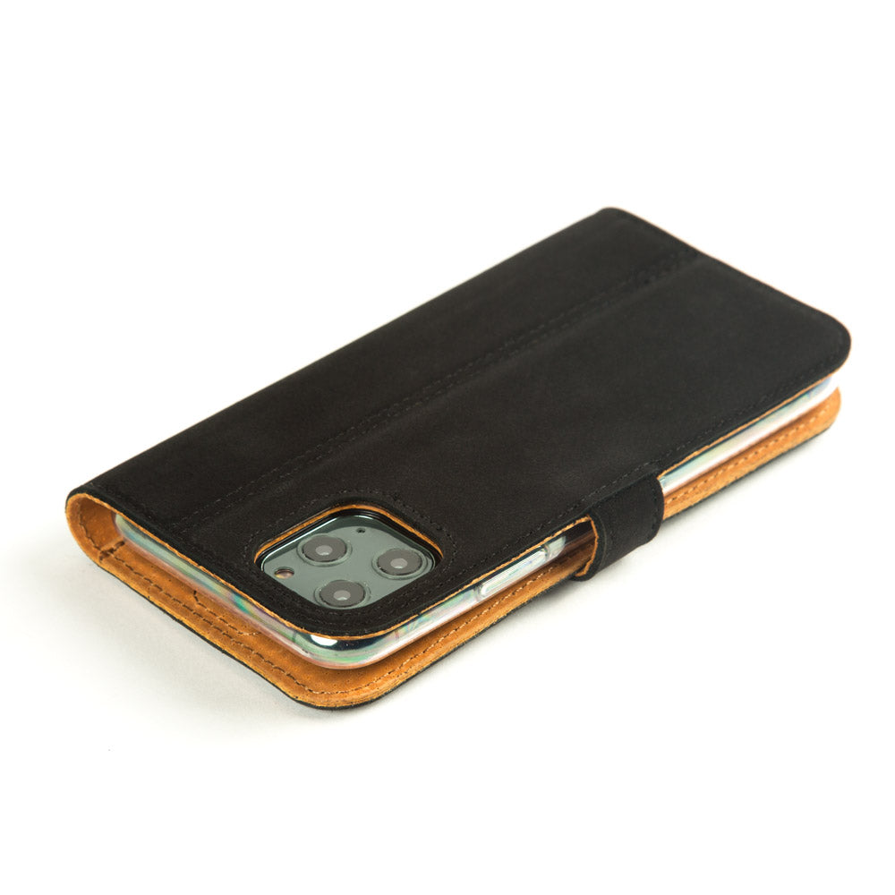 Vintage Lederhülle Schwarz - Apple iPhone 11 Pro