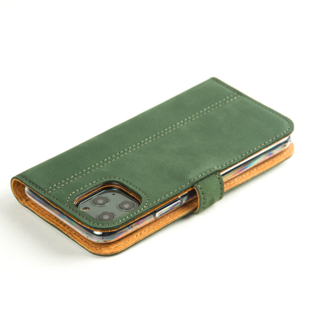 Vintage Lederhülle Grün - Apple iPhone 11 Pro