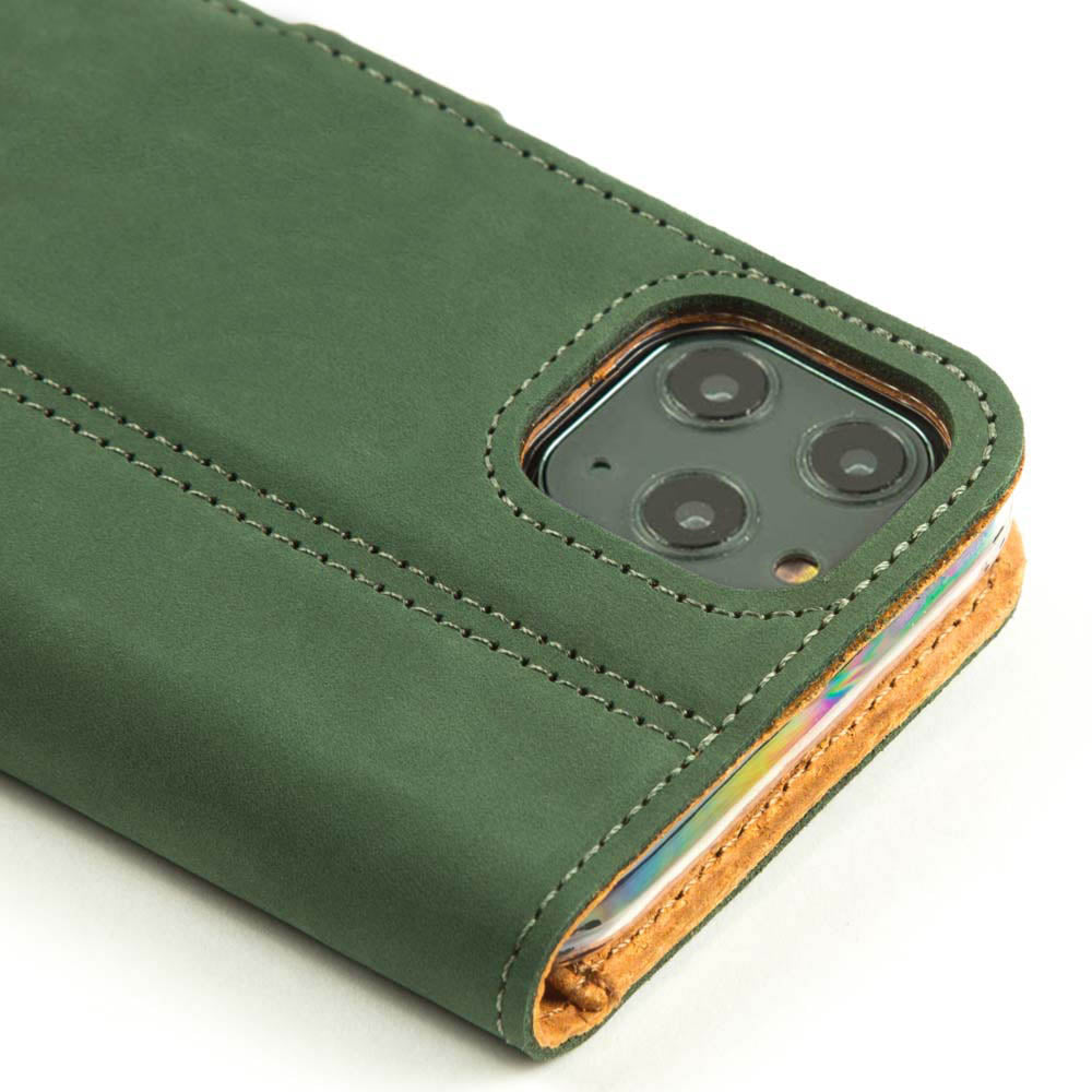 Vintage Lederhülle Grün - Apple iPhone 11 Pro