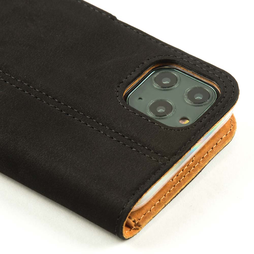 Vintage Lederhülle Schwarz - Apple iPhone 11 Pro Max