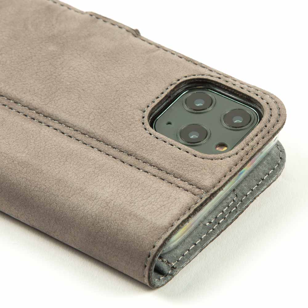 Vintage Lederhülle Grau - Apple iPhone 11 Pro Max