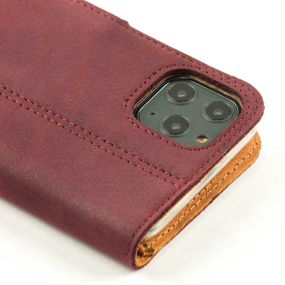 Vintage Lederhülle Lila - Apple iPhone 11 Pro Max