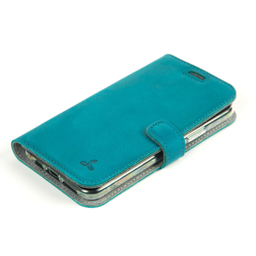 Vintage Lederhülle Türkis - Apple iPhone 11 Pro Max