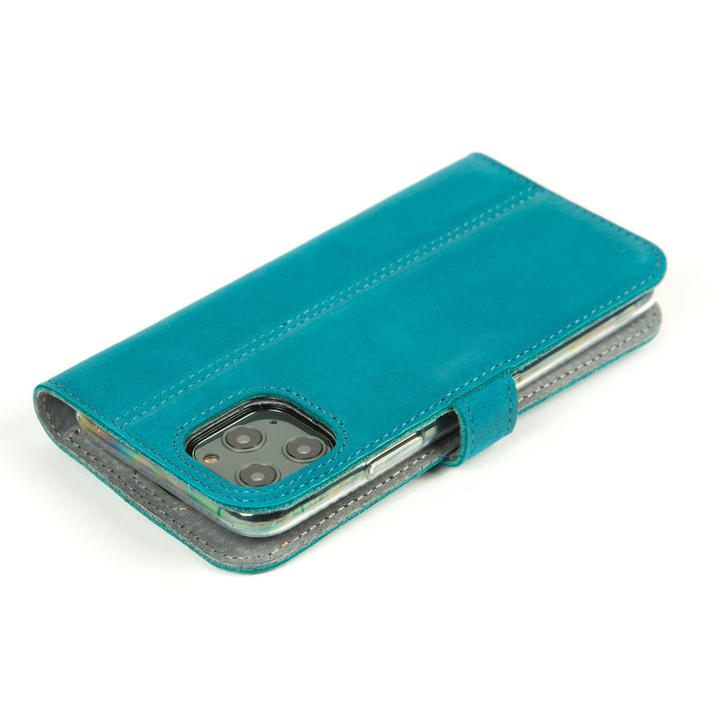 Vintage Lederhülle Türkis - Apple iPhone 11 Pro Max