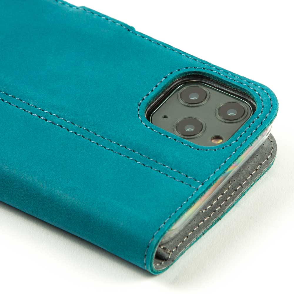 Vintage Lederhülle Türkis - Apple iPhone 11 Pro Max