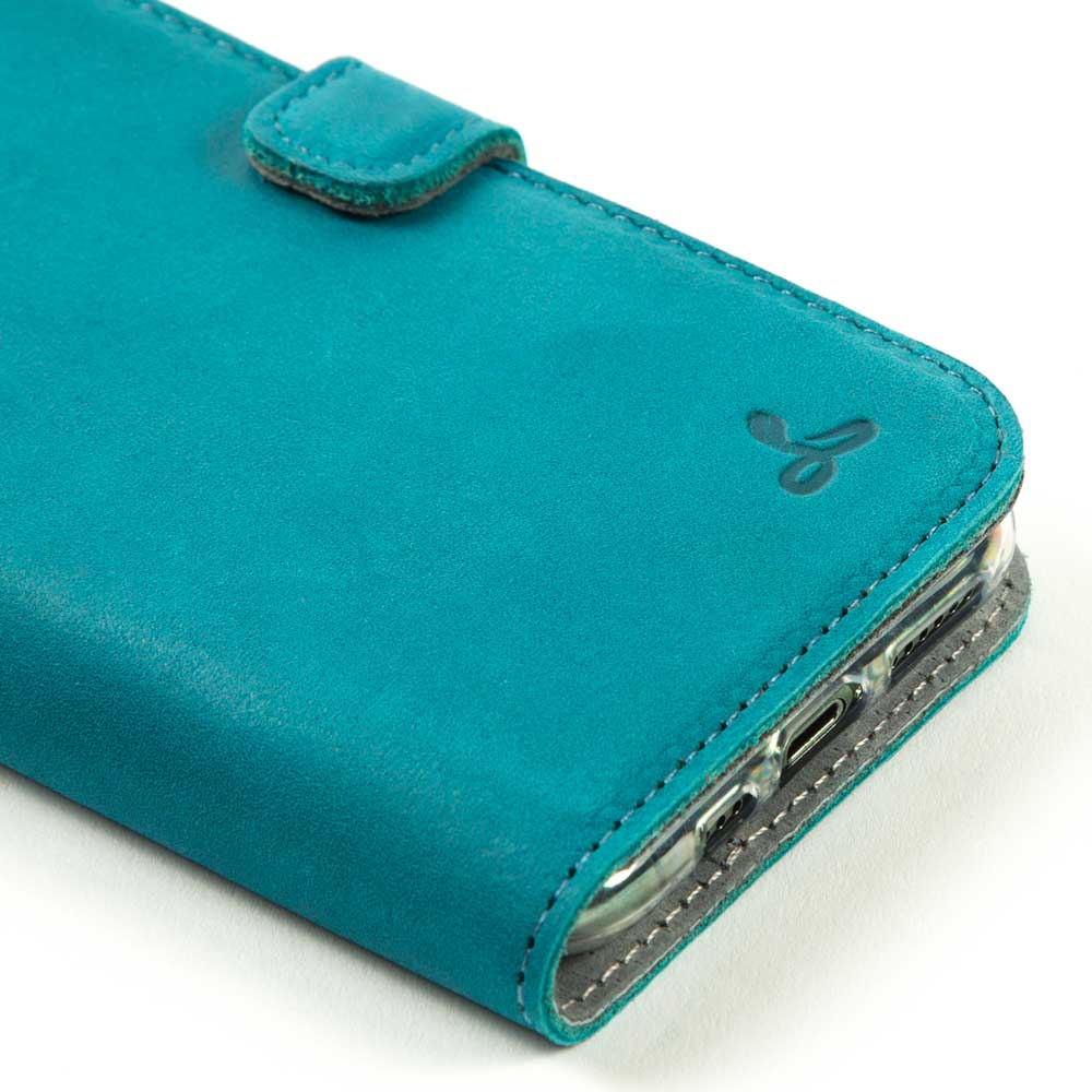 Vintage Lederhülle Türkis - Apple iPhone 11 Pro Max