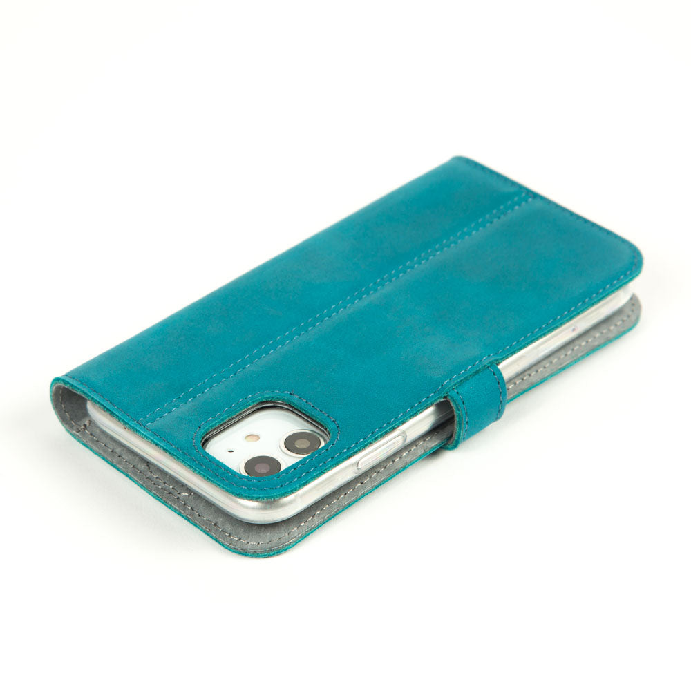 Vintage Lederhülle Türkis - Apple iPhone 11