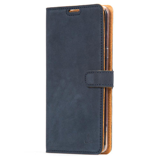 Vintage Lederhülle Marine Blau - Samsung Galaxy S10 5G