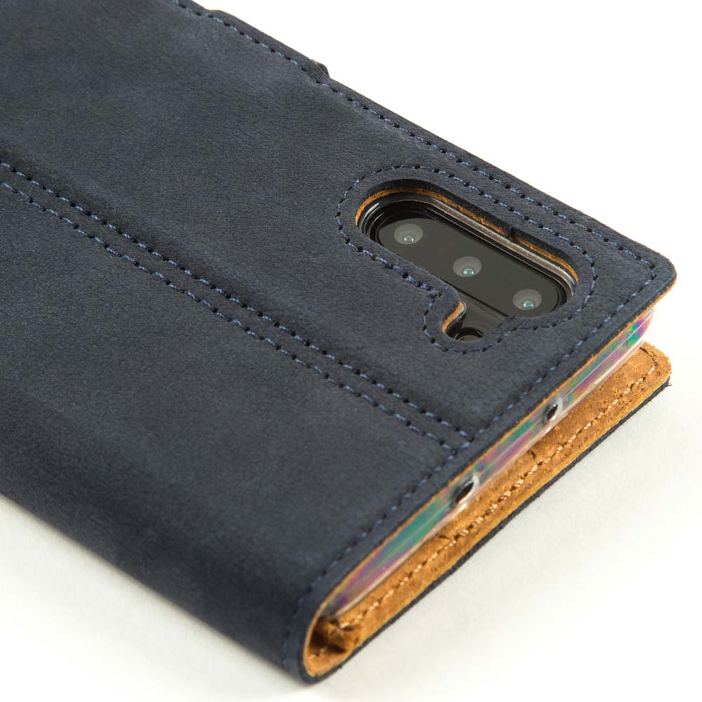 Vintage Lederhülle Marine Blau - Samsung Galaxy Note 10
