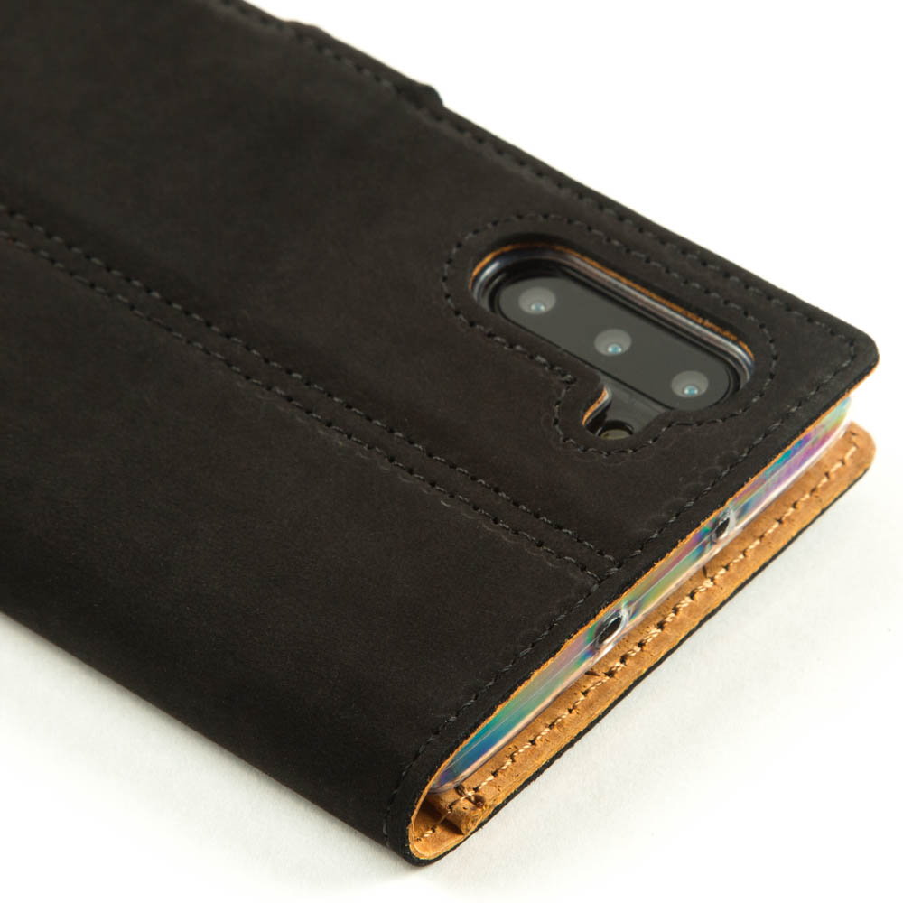 Vintage Lederhülle Schwarz - Samsung Galaxy Note 10