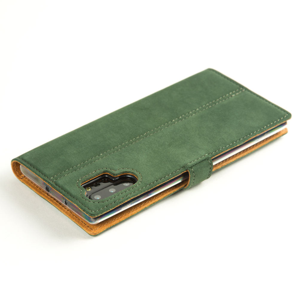 Vintage Lederhülle Grün - Samsung Galaxy Note 10 Plus / 10 Plus 5G