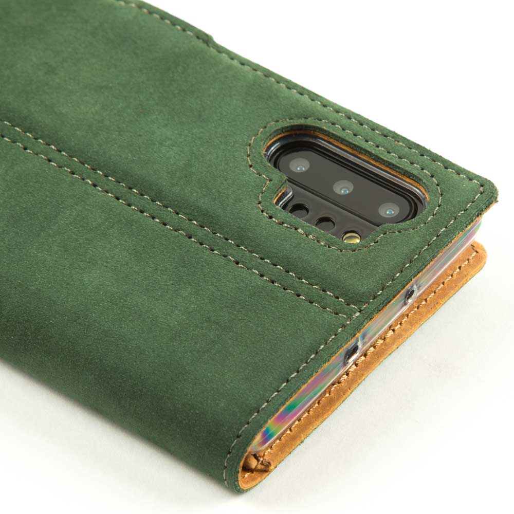 Vintage Lederhülle Grün - Samsung Galaxy Note 10 Plus / 10 Plus 5G