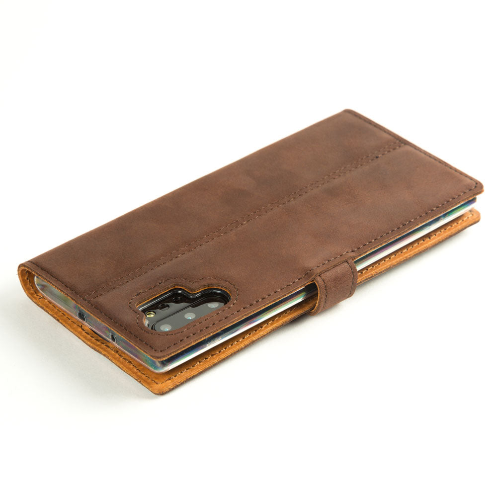 Vintage Lederhülle Braun - Samsung Galaxy Note 10 Plus / 10 Plus 5G