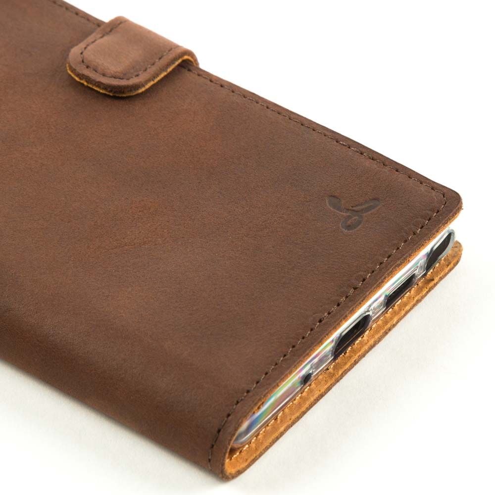 Vintage Lederhülle Braun - Samsung Galaxy Note 10 Plus / 10 Plus 5G