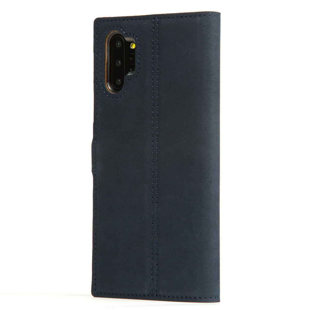 Vintage Lederhülle Marine Blau - Samsung Galaxy Note 10 Plus / 10 Plus 5G