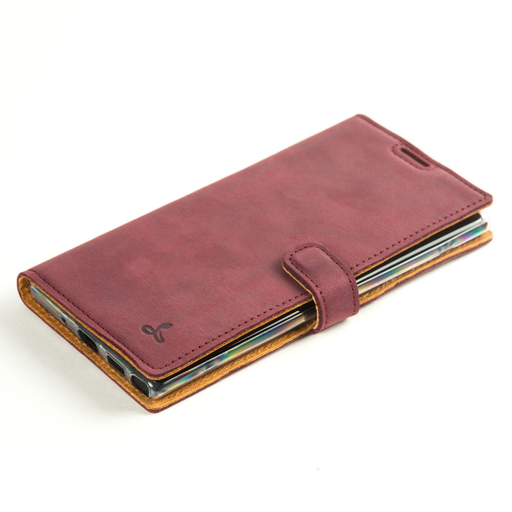 Vintage Lederhülle Lila - Samsung Galaxy Note 10 Plus / 10 Plus 5G