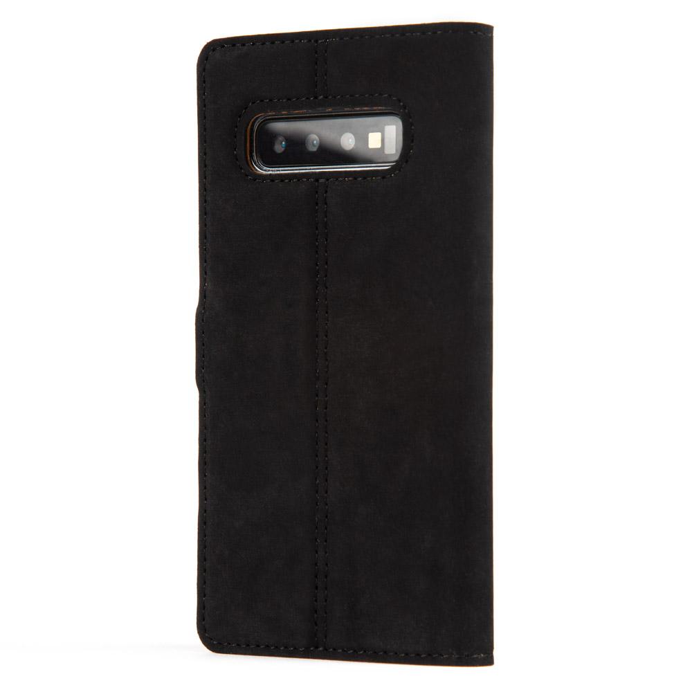 Vintage Lederhülle Schwarz - Samsung Galaxy S10 Plus
