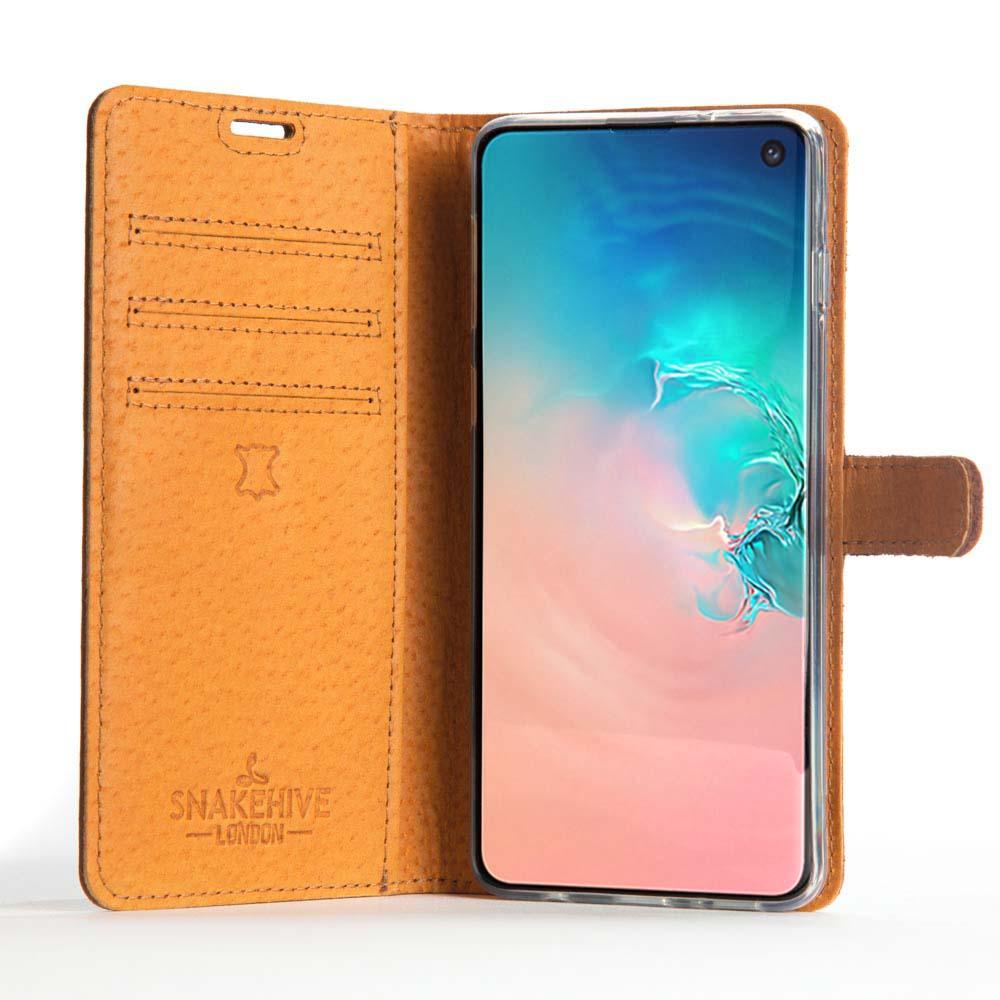 Vintage Lederhülle Braun - Samsung Galaxy S10e