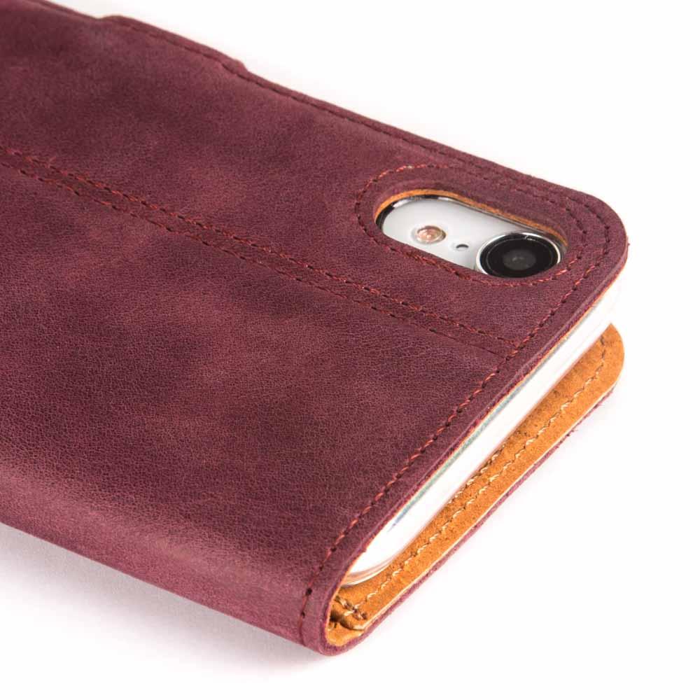Vintage Lederhülle Lila - Apple iPhone XR
