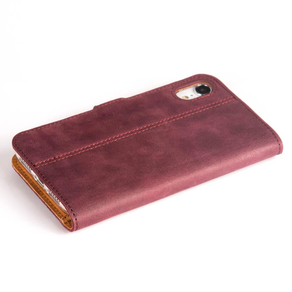 Vintage Lederhülle Lila - Apple iPhone XR