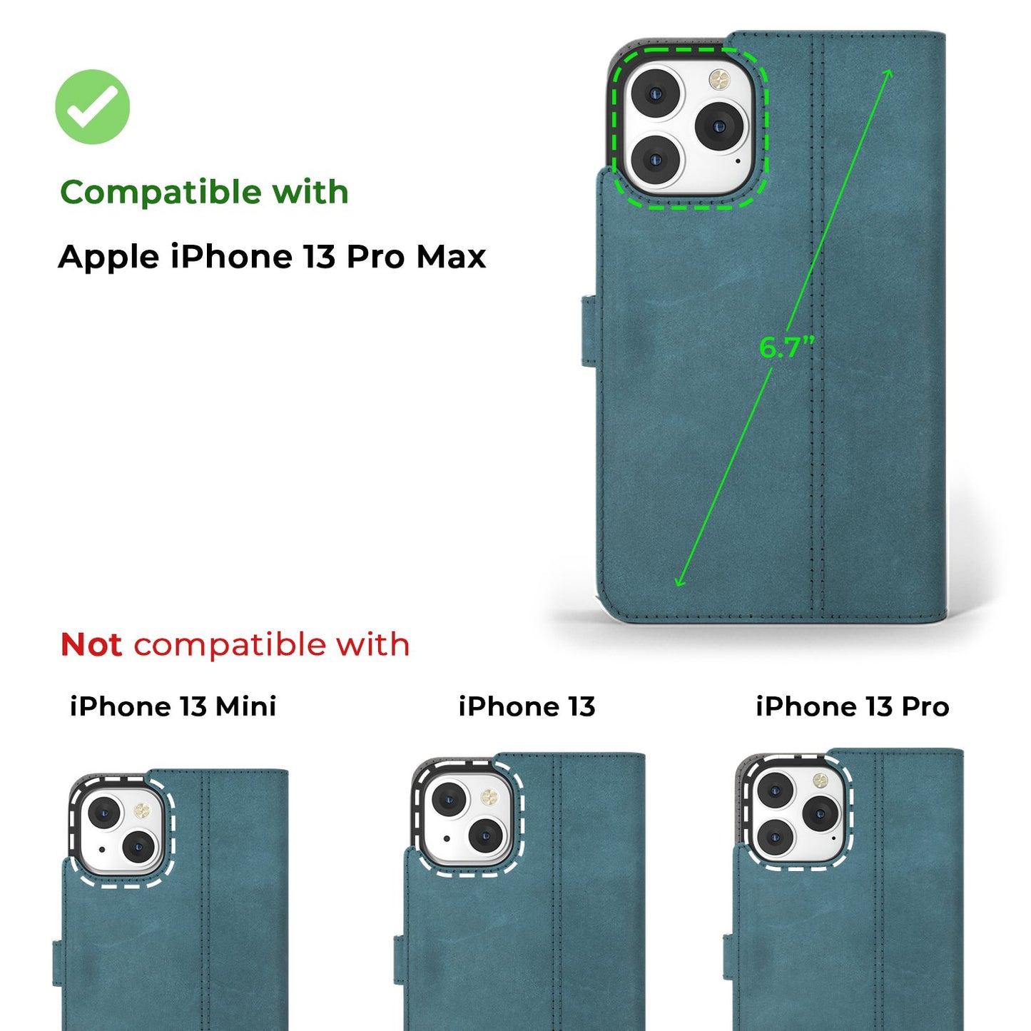 Vintage Lederhülle - Apple iPhone 13 Pro Max