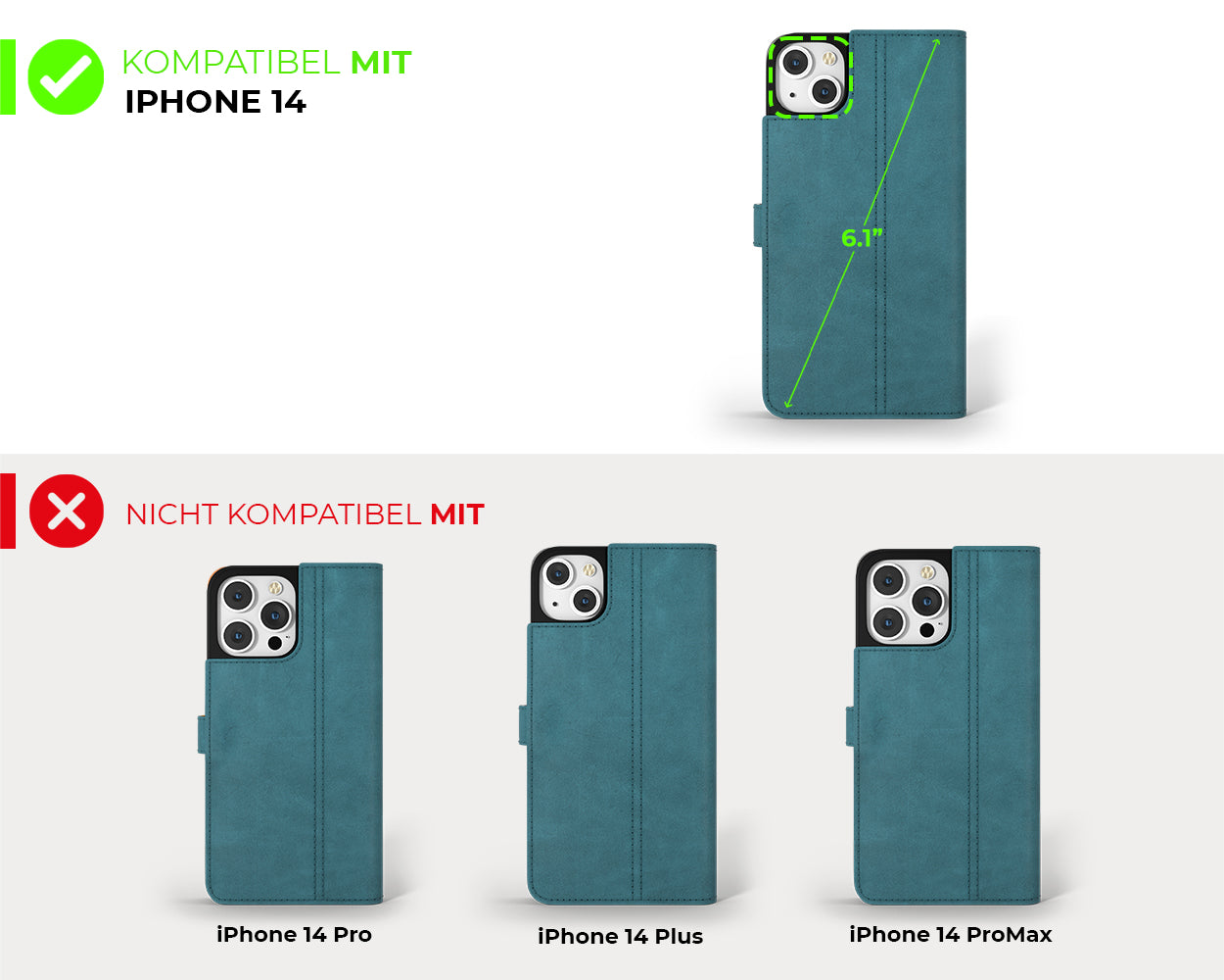 Vintage Lederhülle - Apple iPhone 14